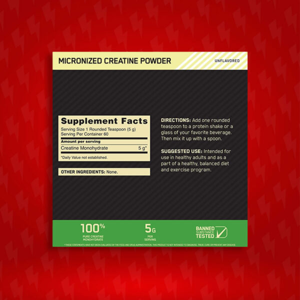 Creatine Powder Micronized Optimum Nutrition - Imagen 2