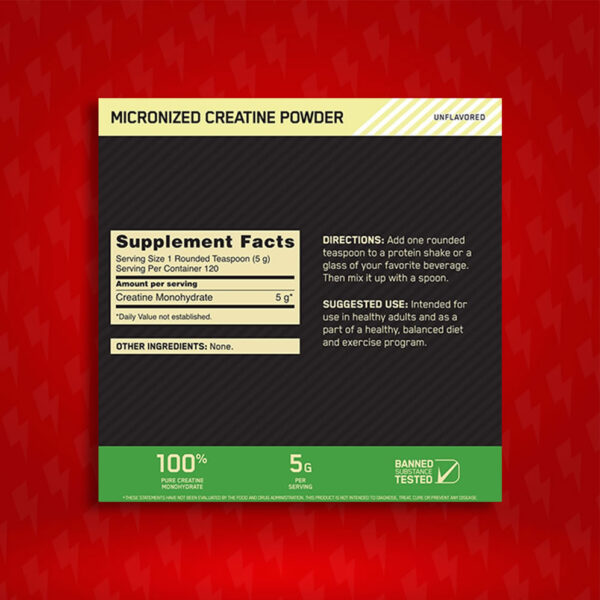 Creatine Powder Micronized Optimum Nutrition - Imagen 2